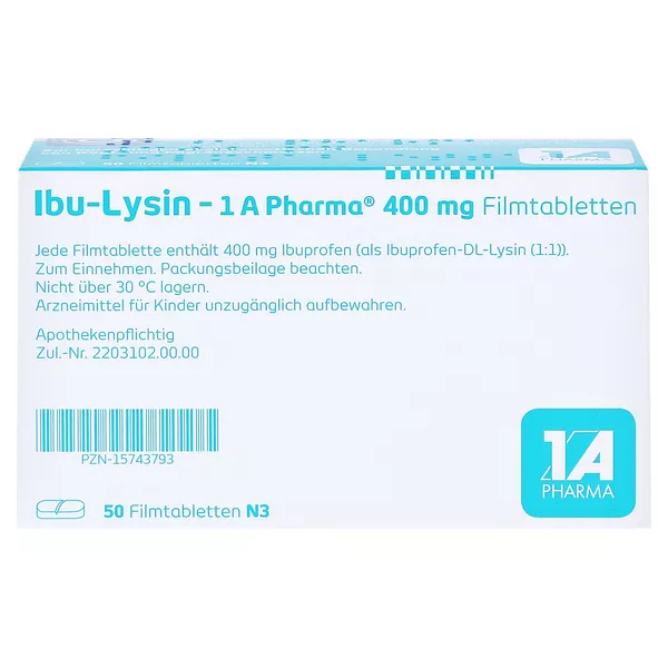 1 A Pharma Ibu-Lysin 400 mg 50 St