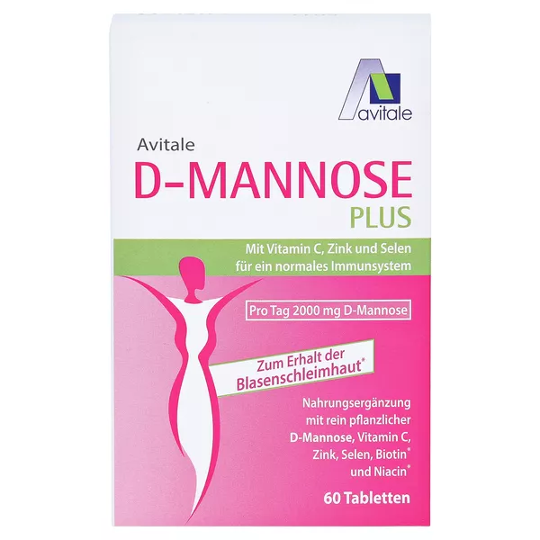 D-Mannose Plus 2000mg Tabletten mit Vitaminen und Mineralstoffen 60 St