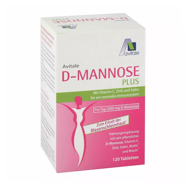 D-Mannose Plus 2000mg Tabletten mit Vitaminen und Mineralstoffen 120 St