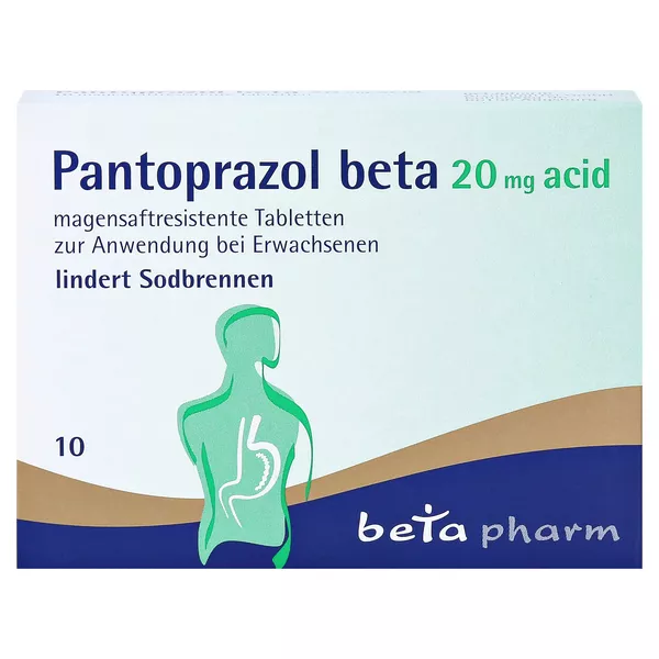PANTOPRAZOL beta 20 mg acid, 10 St.
