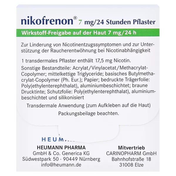 nikofrenon 7 mg/24 Stunden 7 St