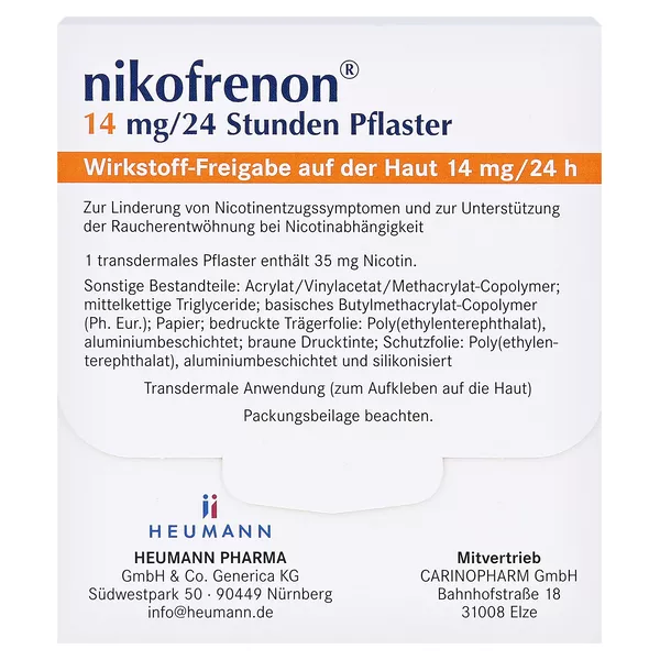 nikofrenon 14 mg/24 Stunden 28 St