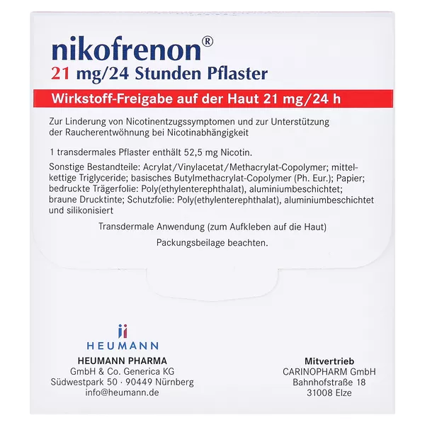 nikofrenon 21 mg/24 Stunden 14 St