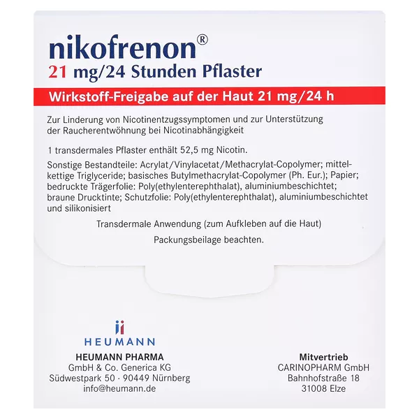 nikofrenon 21 mg/24 Stunden 28 St