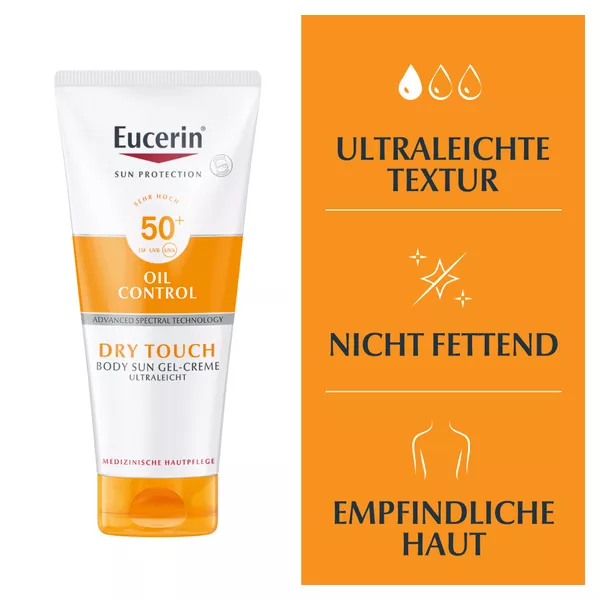 Eucerin Sun Oil Control Body Dry Touch Gel-Creme LSF 50+, 200 ml