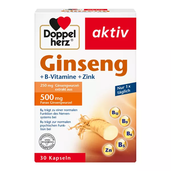 Doppelherz Ginseng 250+B Vitamine+Zink 30 St
