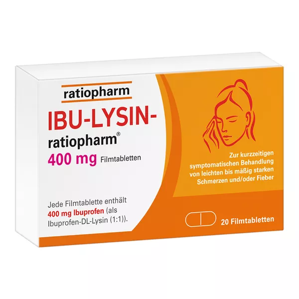 IBU-LYSIN-ratiopharm 400 mg Filmtabletten, 20 St.