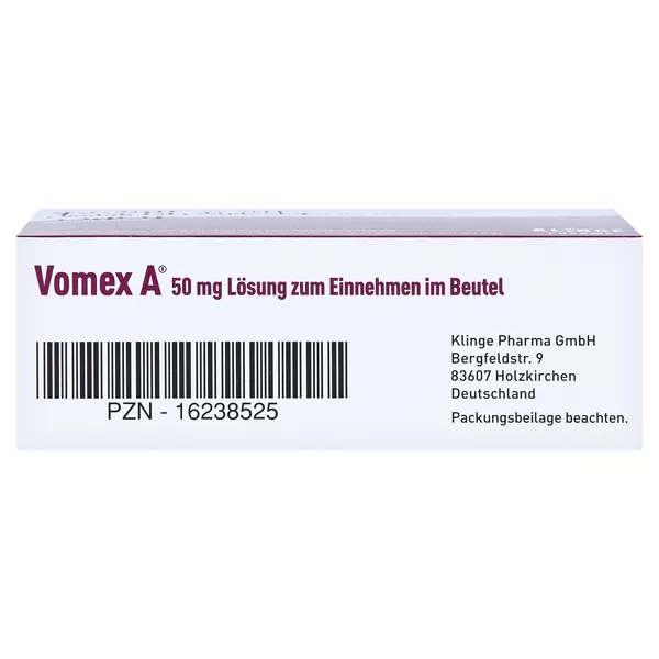 Vomex A® Lösung 50 mg, 12 St.
