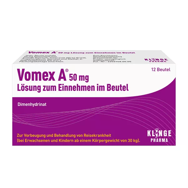 Vomex A® Lösung 50 mg 12 St