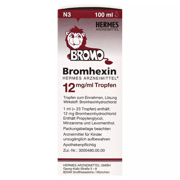 Bromhexin Hermes Arzneimittel 12mg/ml 100 ml