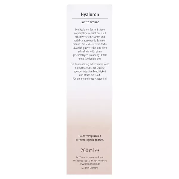medipharma cosmetics Hyaluron Sanfte Bräune Körperpflege 200 ml