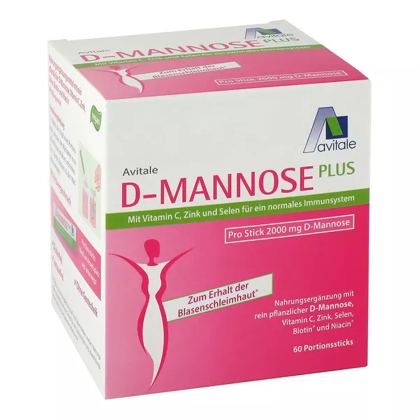 D-Mannose Plus 2000mg mit Vitaminen und Mineralstoffen Sticks