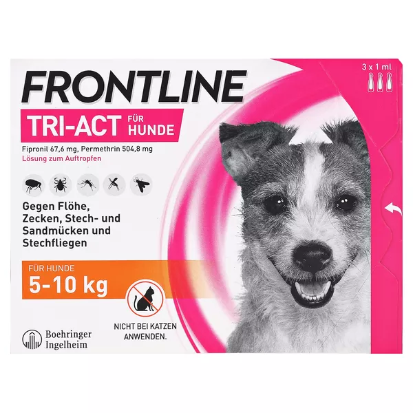 FRONTLINE TRI-ACT - Hund S 5-10 kg, 3 St.