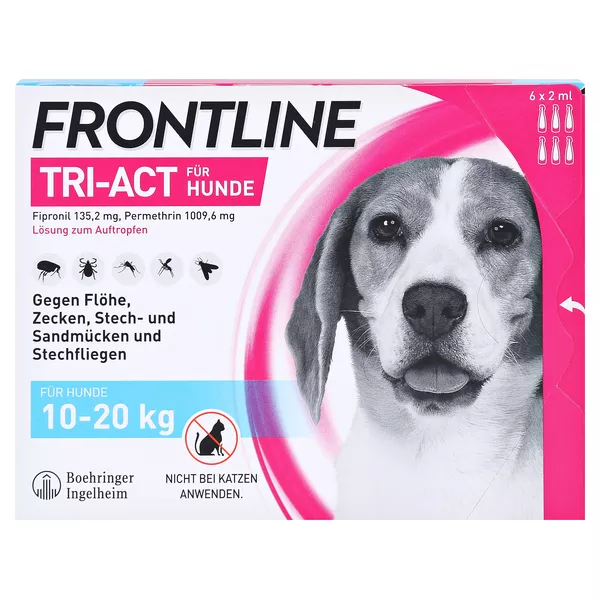 FRONTLINE TRI-ACT - Hund M 10-20 kg, 6 St.