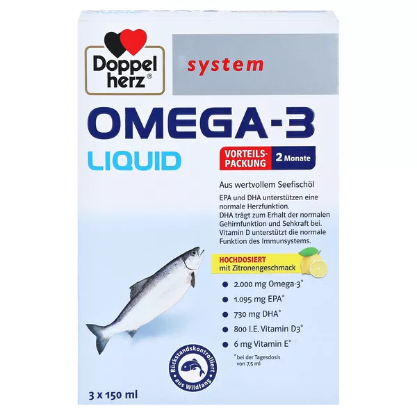 Doppelherz system Omega-3 Liquid 3X150 ml