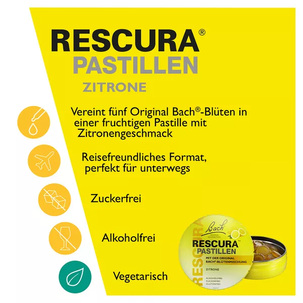 Bach RESCURA Pastillen Zitrone, 50 g