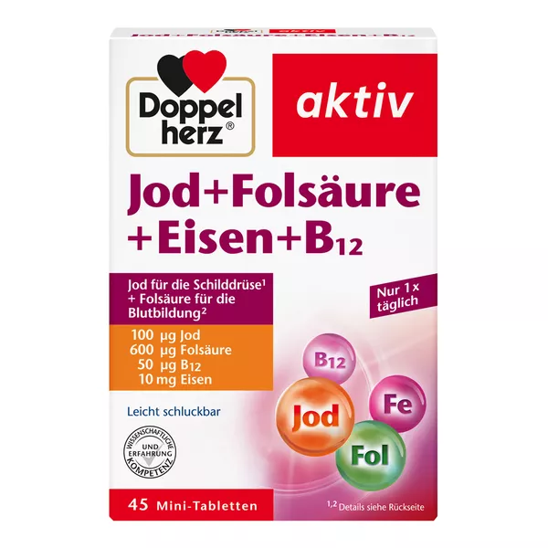 Doppelherz Jod+folsäure+eisen+b12 Tablet