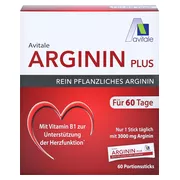 Arginin Plus Vitamin B1+B6+B12+Folsäure Sticks 60X5,9 g