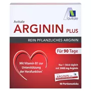 Arginin Plus Vitamin B1+B6+B12+Folsäure Sticks 90X5,9 g