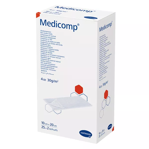 Medicomp Vlieskomp.steril 10x20 cm 4lagi 25X2 St