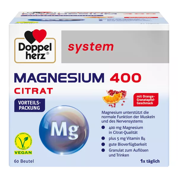 Doppelherz Magnesium 400 Citrat system G, 60 St.