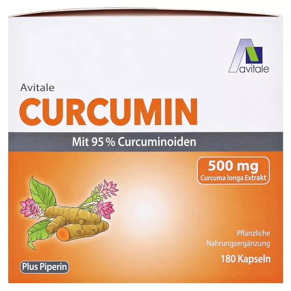 CURCUMIN 500mg 95% Curcuminoide+Piperin 180 St