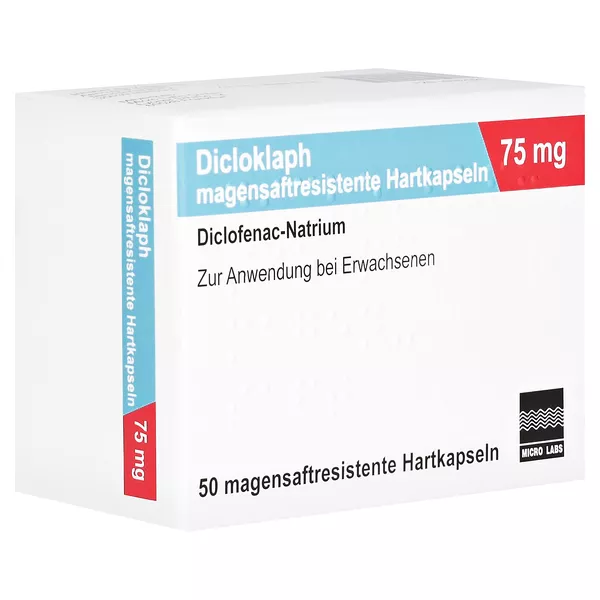 DICLOKLAPH 75 mg magensaftresistente Hartkapseln 50 St