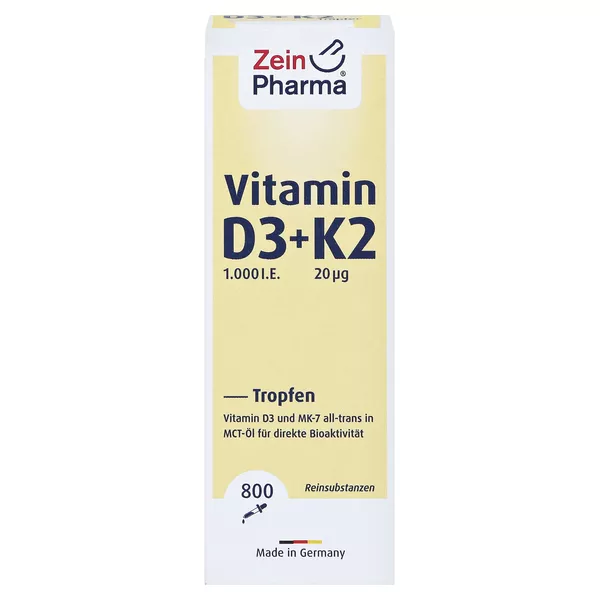 Vitamin D3+k2 MK-7 Tropfen z.Einnehmen h 25 ml