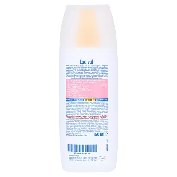 Ladival empfindliche Haut PLUS, Spray LSF 30 150 ml