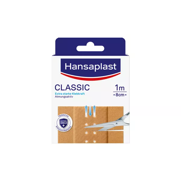 Hansaplast Classic Pflaster 8cm x1 m 1 St