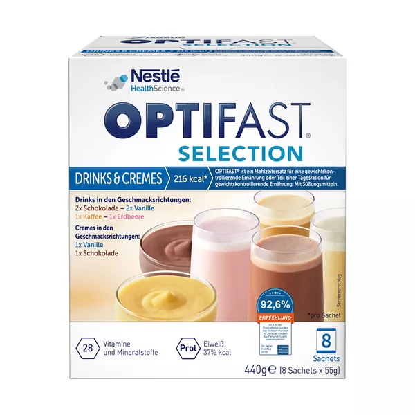 OPTIFAST Selection Drinks & Cremes, 8 x 55 g