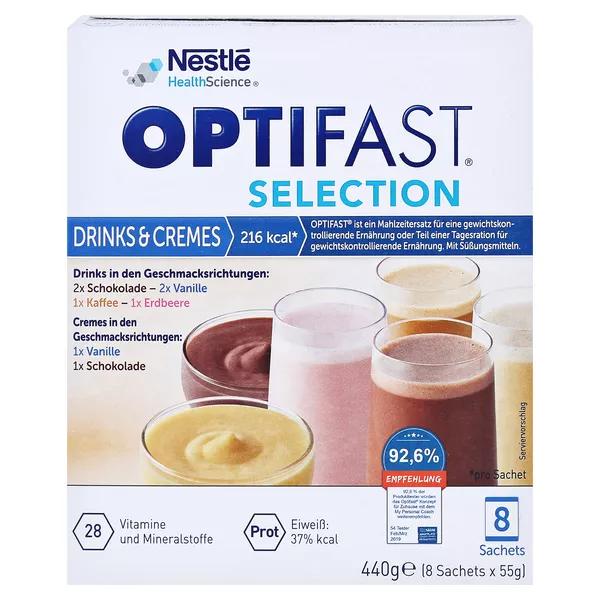 OPTIFAST Selection Drinks & Cremes, 8 x 55 g