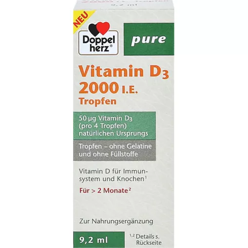 Doppelherz Vitamin D3 2000 I.E. pure Tropfen 9,2 ml