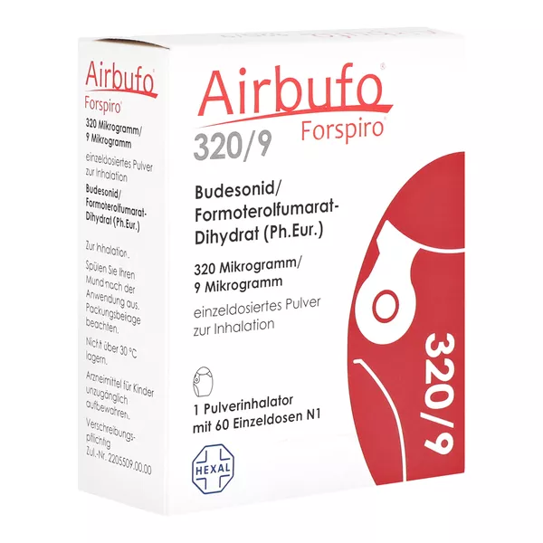 AIRBUFO Forspiro 320 µg/9 µg/Dosis 60 ED 60 Sp