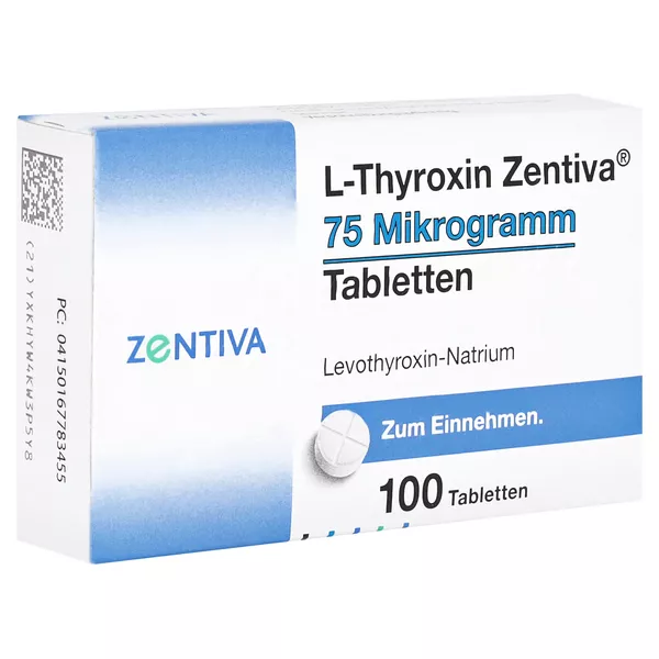 L-THYROXIN Zentiva 75 Mikrogramm Tabletten 100 St