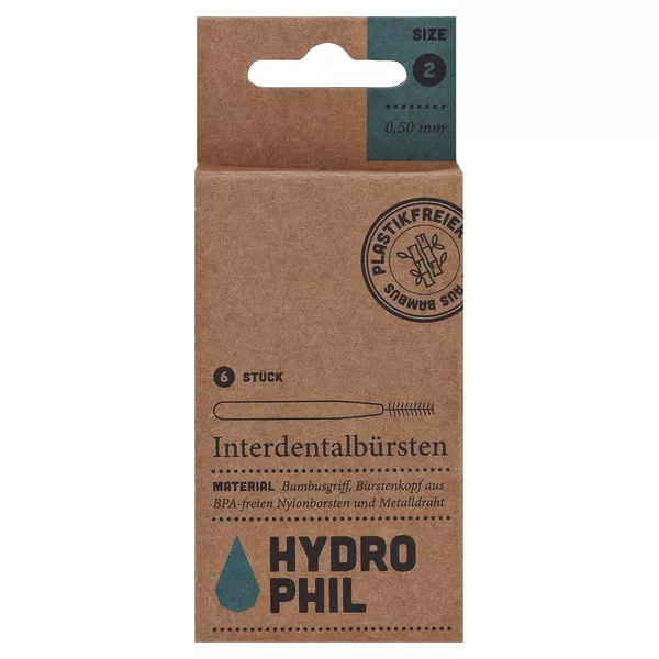 hydrophil Interdental-Bürste 0,50mm // ISO 2 6 St