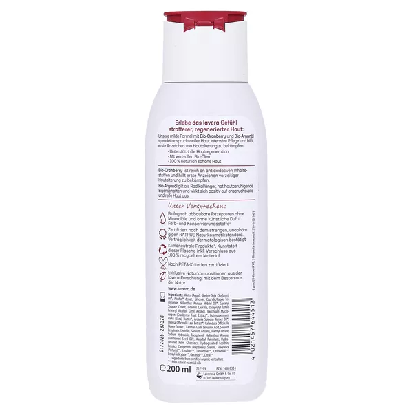 Lavera Bodymilk Regenerierend dt 200 ml