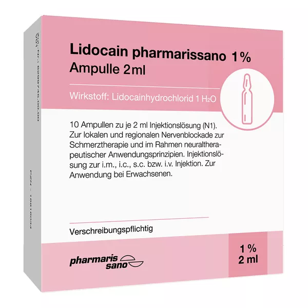 LIDOCAIN pharmarissano 1% Inj.-Lsg.Ampullen 2 ml 10X2 ml