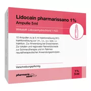 LIDOCAIN pharmarissano 1% Inj.-Lsg.Ampullen 5 ml 10X5 ml