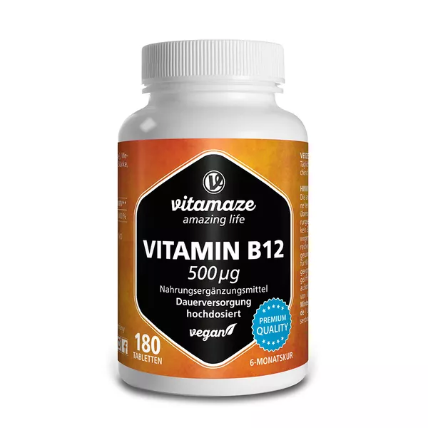 Vitamin B12 500 µg hochdosiert vegan