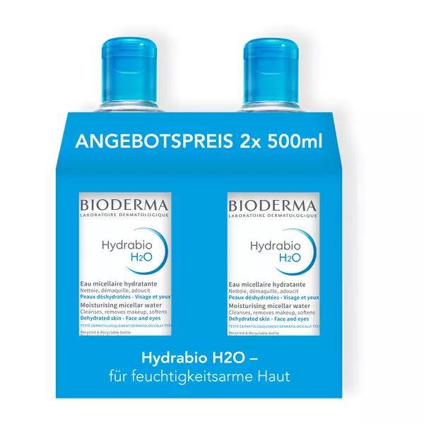 Bioderma Hydrabio H2O Mizellen-Reinig.lö, 2 x 500 ml