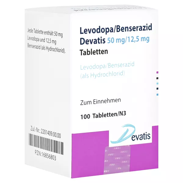 LEVODOPA/Benserazid Devatis 50mg/12,5mg Tabletten 100 St