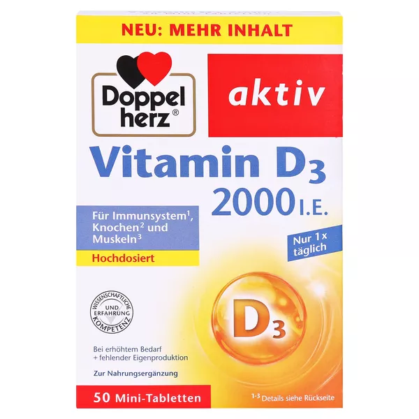 Doppelherz Vitamin D3 2000 I.E. Tablette 50 St