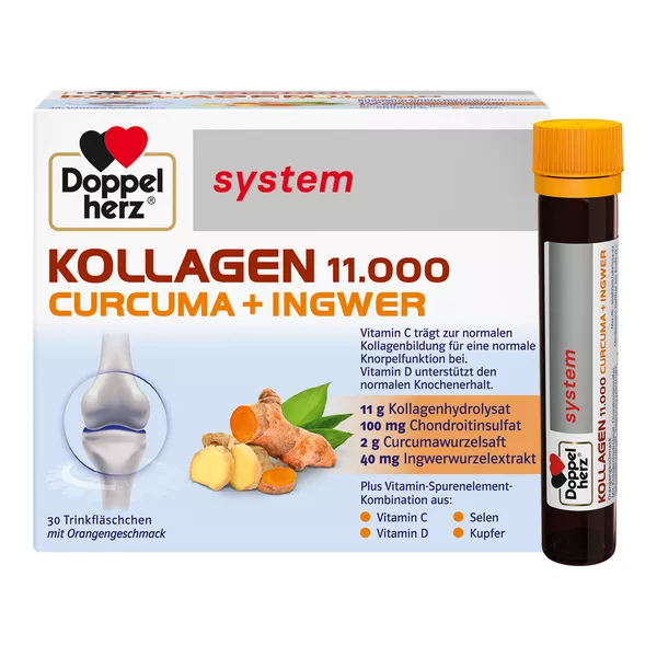 Doppelherz system Kollagen 11.000 Curcuma + Ingwer 30X25 ml
