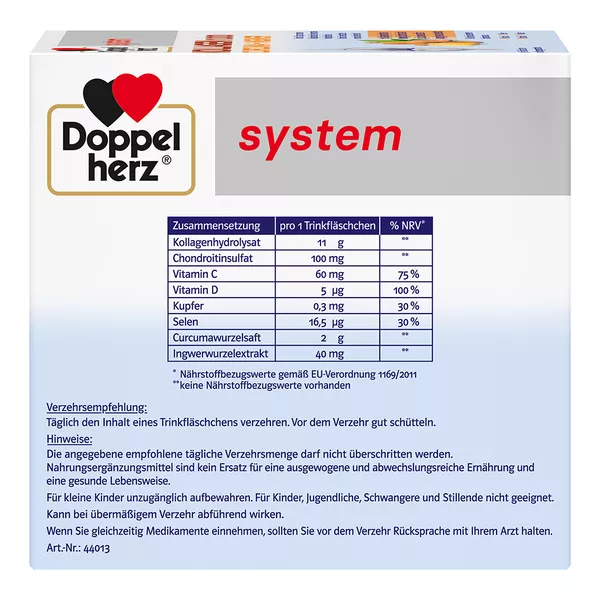 Doppelherz system Kollagen 11.000 Curcuma + Ingwer 30X25 ml