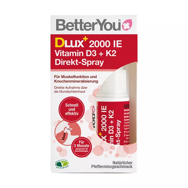 Betteryou Vitamin D3 + K2 Direkt-spray 12 ml