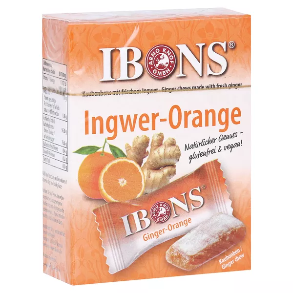 Ibons Ingwer Orange Box Kaubonbons 60 g