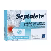 Septolete mit Eukalyptus-geschmack 3mg/1 16 St
