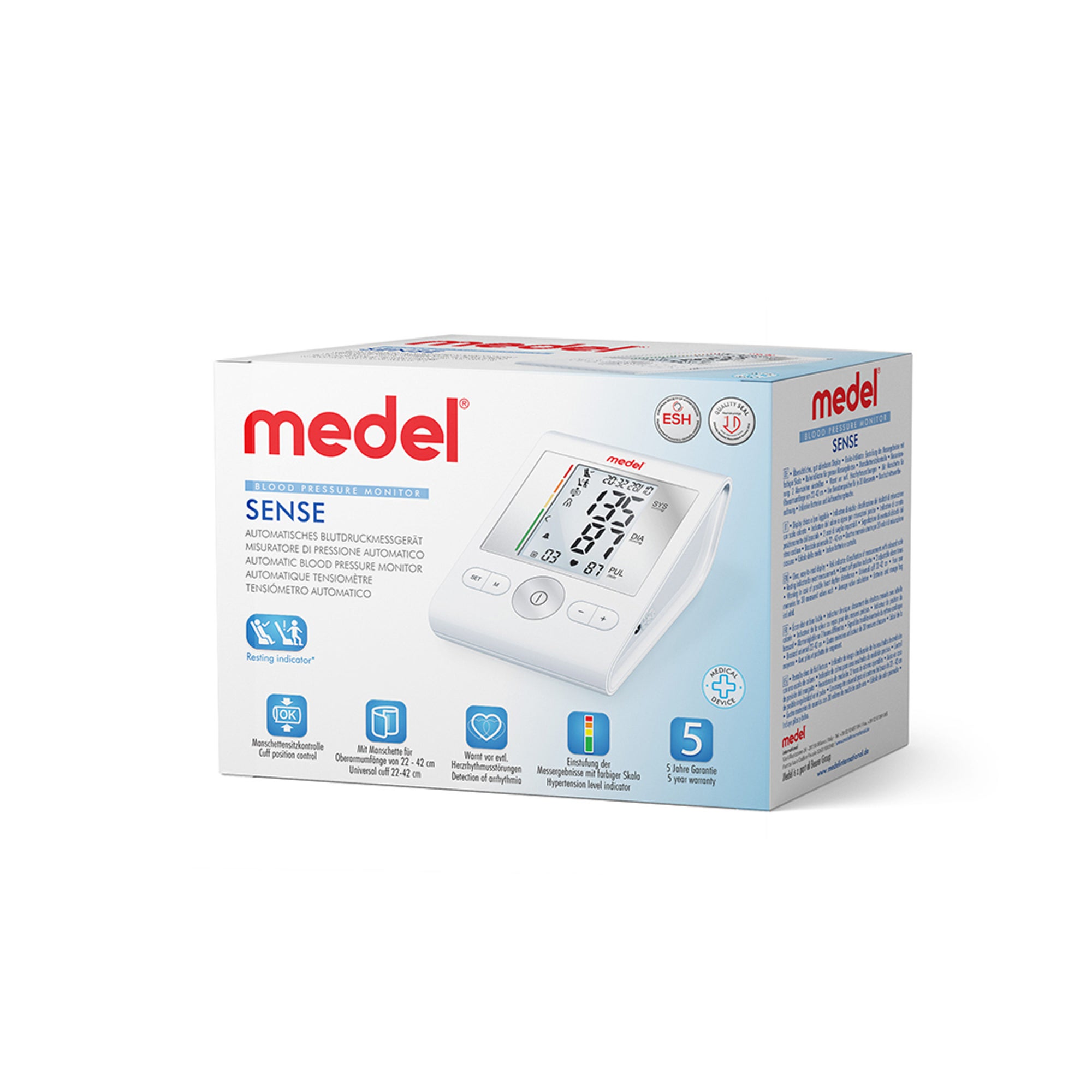 Medel Sense Oberarm-Blutdruckmessgerät | DocMorris mit online St. kaufen Ruheindikator, 1