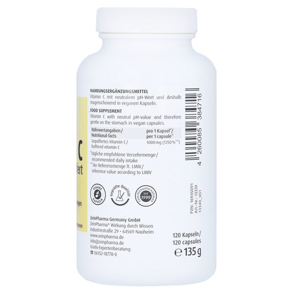 Vitamin C Kapseln 1000 mg gepuffert 120 St
